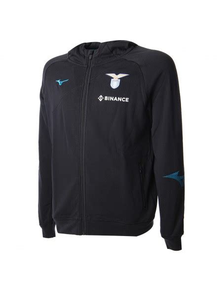 Tuta Bambino Felpata Nera Con Cappuccio Ss Lazio Mizuno