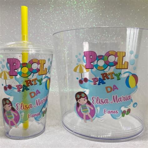 Pool Party Kit Copo E Balde Ml Personalizado Elo