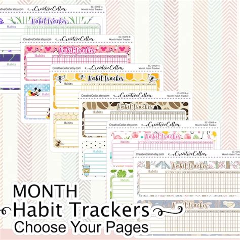 Habit Tracker Stickers - Etsy