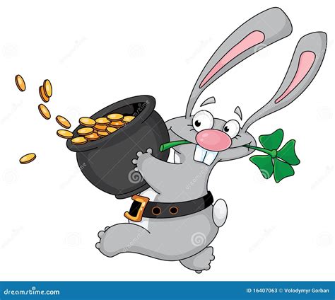 Rabbit With Clover Stock Vector Illustration Of Ireland 16407063