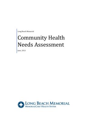 Fillable Online Community Health Needs Assessment Long Beach Memorial