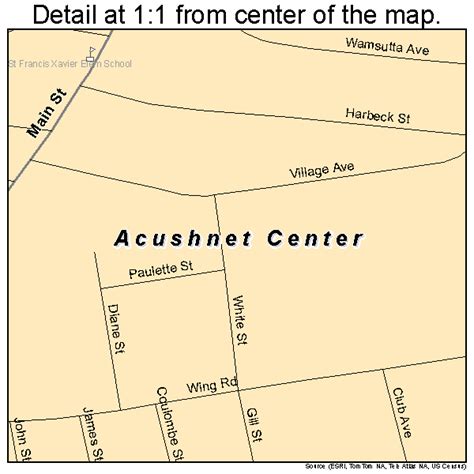 Acushnet Center Massachusetts Street Map 2500530