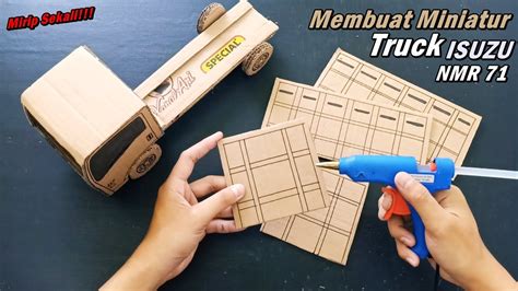 Sketsa Miniatur Truk Kardus Cara Membuat Miniatur Truk Fuso Box Dari