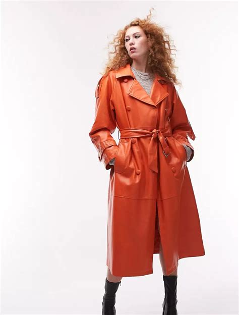 Best Leather And Faux Leather Trench Coats Long Short And More