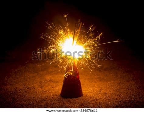 Fire Cracker Explosion On Black Background Stock Photo (Edit Now) 234578611