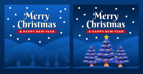 Merry Christmas and Happy New Year greeting, Banner template with ...