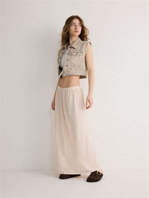 Maxi Skirt Color Nude Reserved Bs X