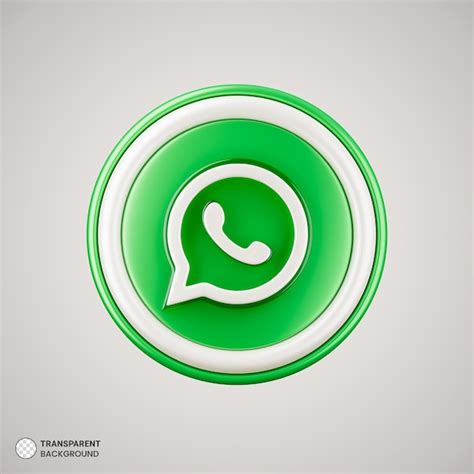 Whatsapp icono aislado 3d render ilustración Archivo PSD Gratis