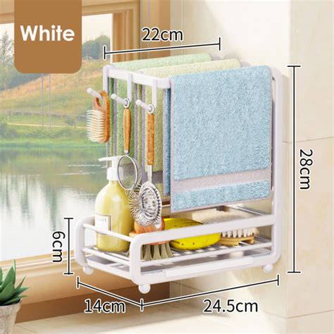 Kitchen Rag Holders Wall Mounted Towel Racks Sponge Drain Rack