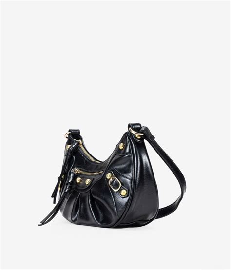 Bolso Bandolera Negro Con Tachas Met Licas Bosanova Black Friday