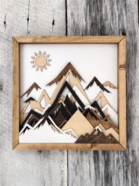 Handmade Wood Mountain Wall Art Brings Great Outdoors Into Any Home