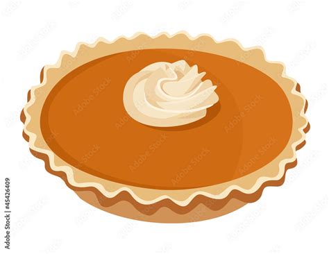 Pumpkin pie. Vector illustration. Stock Vector | Adobe Stock