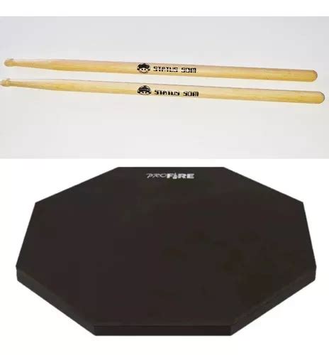 Pad Estudo Bateria Pratic Vel Spanking Profire Baquetas Cor Preto