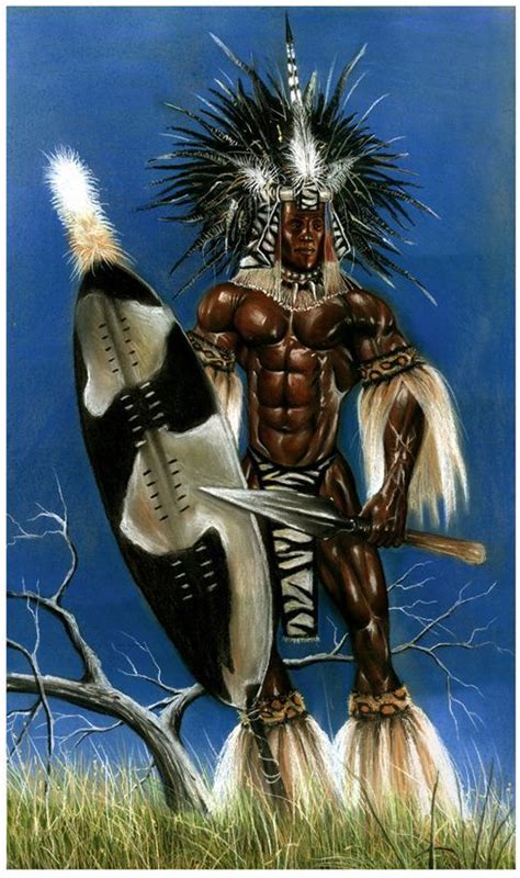 Shaka Zulu Fondateur De L Empire Zoulou Zulu Warrior African American Art Black Art Pictures