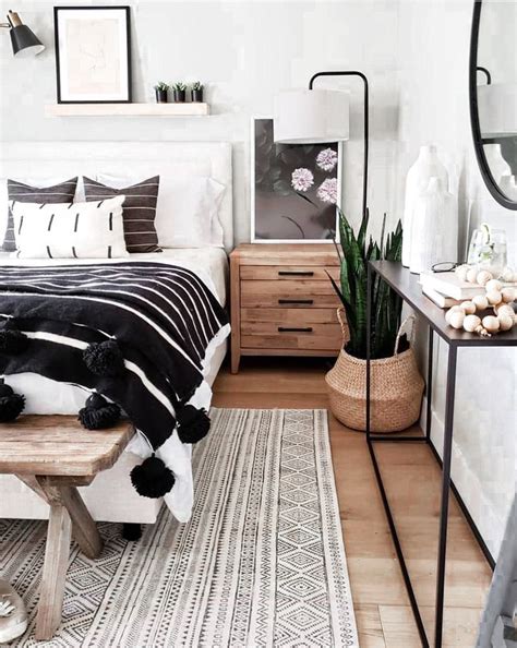 49 Boho Black And White Bedroom Ideas Images Design On Vine