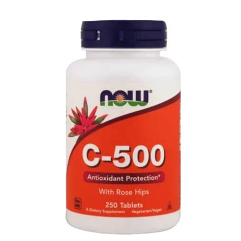 NOW C-500 With Rose Hips 250 таблетки 9730 Витамин C на супер цен
