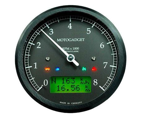 Motogadget Chronoclassic Tacho Black 10 000 RPM ChopperShop