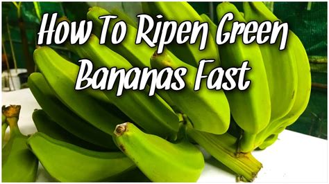 How To Ripen Green Bananas Fast Youtube