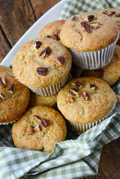 Easy 3 Ingredient Banana Muffins With Pecans The Salty Pot