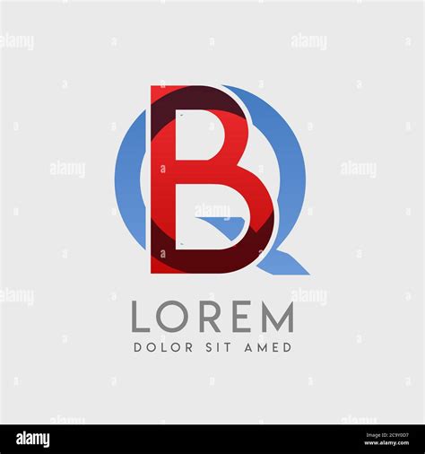 BQ Logo Letters With Blue And Red Gradation Stock Vector Image Art