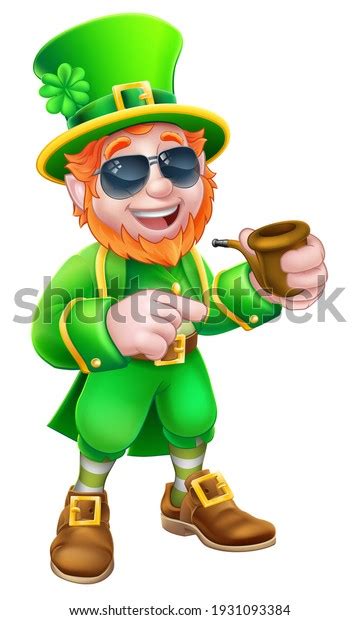 Leprechaun St Patricks Day Cartoon Character Stock Illustration