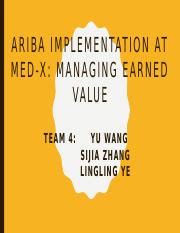 Ariba Implementation At Med X Pptx A R I B A I M P L E M E N Tat I O