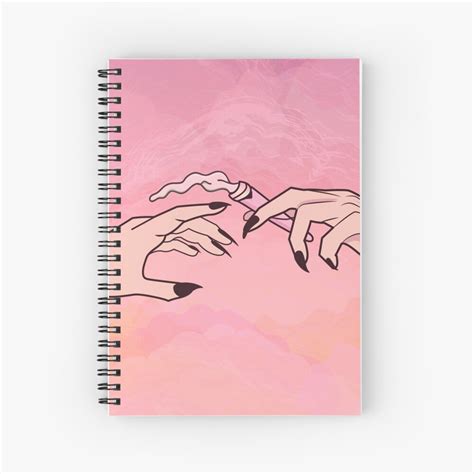 Hands Retro Aesthetic Spiral Notebook For Sale By Bossin Redbubble