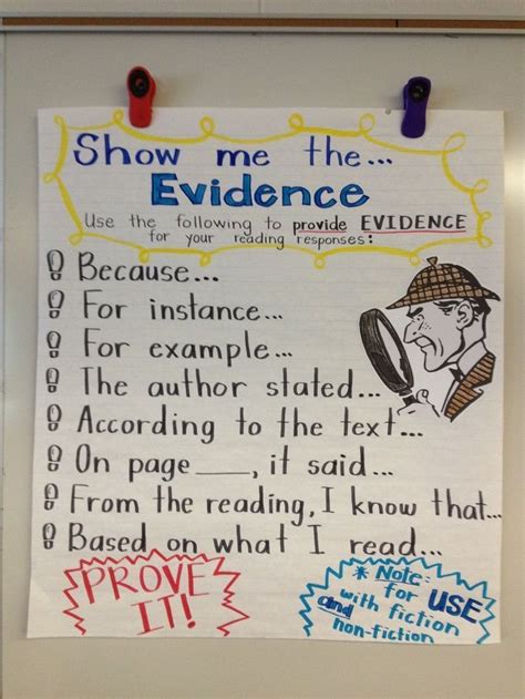 Explaining Your Evidence Worksheets