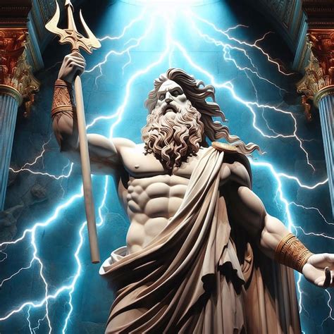 Zeus El Antiguo Dios Griego Del Trueno Imagen Premium Generada Con Ia