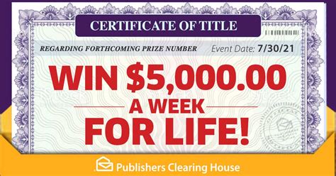 Pch Sweepstakes Win A Week For Life