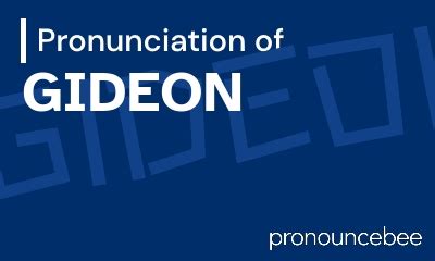 how to pronounce gideon