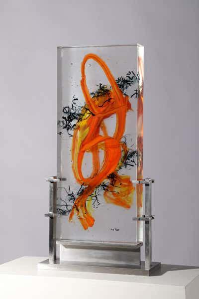 David Ruth Abstract Cast Glass Sculpture Al Safi 1993 By David Ruth For Sale At 1stdibs