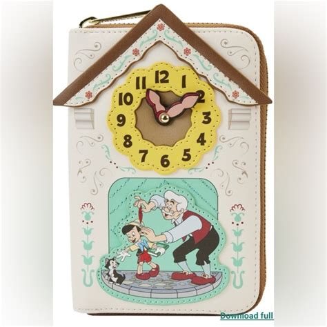 Loungefly Bags Nwt Disneys Pinocchio Clock Zip Around Wallet Poshmark