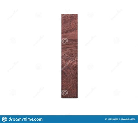 3D Brown Decorativo Lustrou O Alfabeto De Madeira Letra Principal I