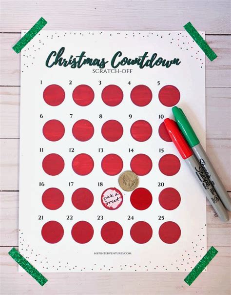 Scratch Off Christmas Advent Calendar My Pinterventures