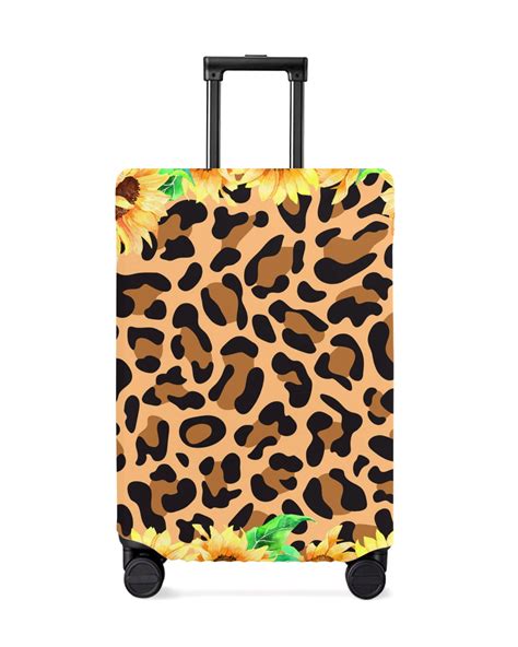 Leopard Texture Travel Luggage Cover Elastic Baggage Cover Suitable For