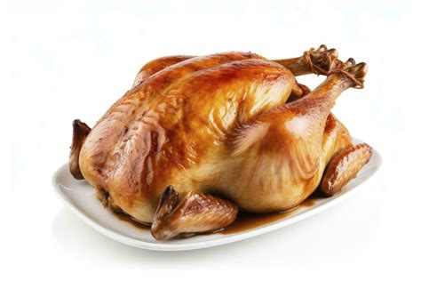 AI generated Roasted chicken on isolated white background. AI Generated 35977029 Stock Photo at ...