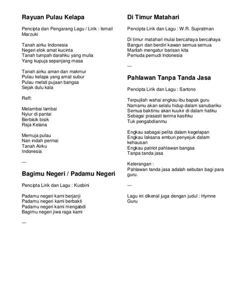 Lagu Negeri Pulau Pinang Lyrics Lirik Lagu Negeri Perak Allah