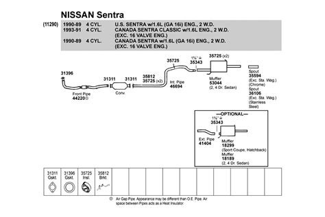 Nissan Sentra Exhaust System