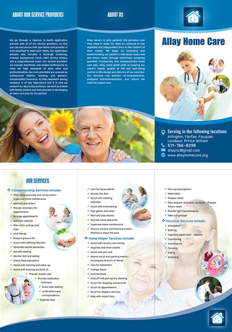 Elegant Playful Home Health Care Brochure Design For A Company By