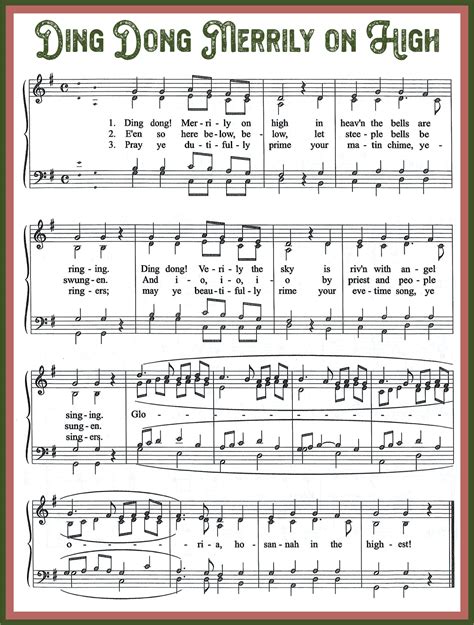 Vintage Christmas Song Lyrics - 10 Free PDF Printables | Printablee