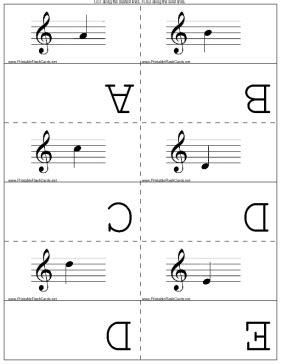 Treble Clef Flash Cards