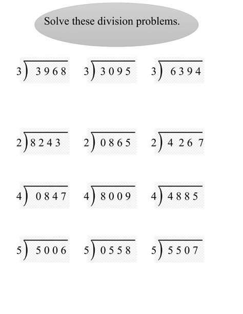 Free Short Division Worksheet Download Free Short Division Worksheet