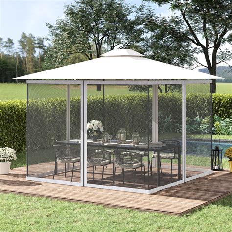 fengshu White Replacement Sidewall Netting For 10' X 13' Gazebo And