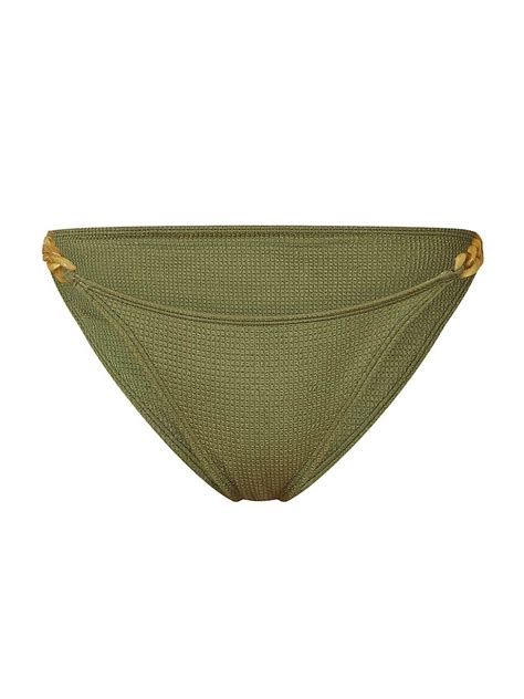 Shoshanna Ring Classic Bikini Bottom Olive Editorialist