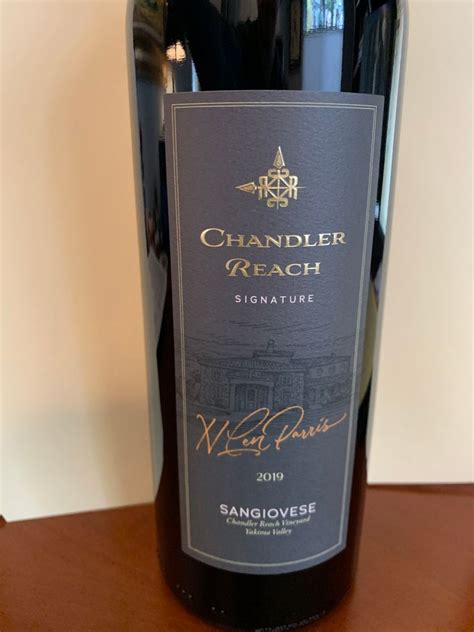 2019 Chandler Reach Vineyards Sangiovese Parris Usa Washington