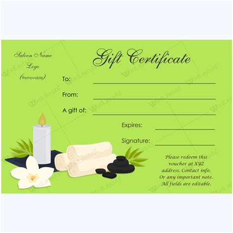 Pedicure Gift Certificate Template Free