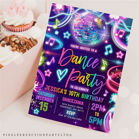 Dance Party Invitations