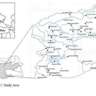 The Euphrates River Basin and completed dams | Download Scientific Diagram