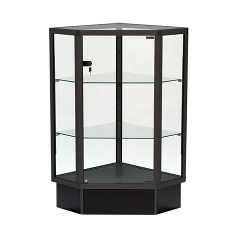 Extra Vision Front Opening Corner Case 20 X 20 X 38 Inches Black